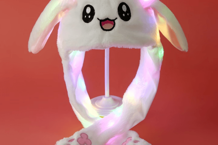 [10%쿠폰]움직이는 토끼모자 LED 귀모자