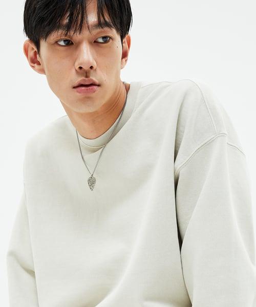 980G 피그먼트 맨투맨-샌드 베이지-