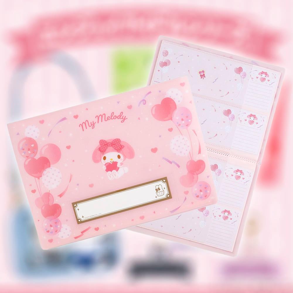 산리오 엔조이 아이돌 시리즈 스티커가 들어 있는 콘서트 티켓 보관 파일 마이 멜로디