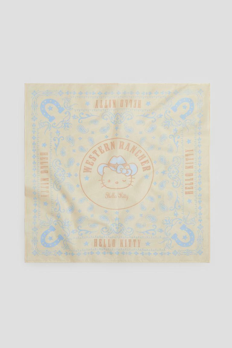 프린트 코튼 스카프