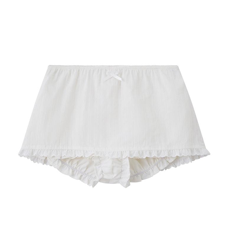 CROPPED SLIM-FITTING BLOUSE & MINI SKORT - White / XS / SKORT