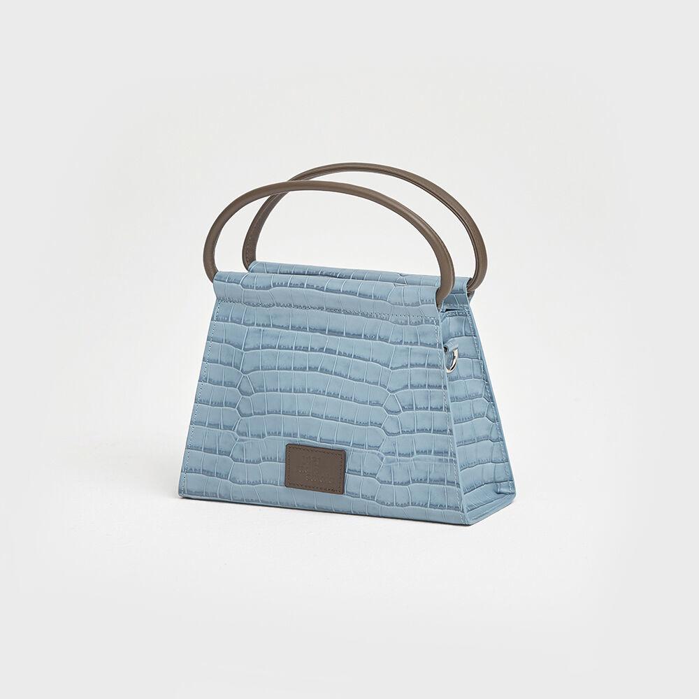 trapez (croco steel blue)