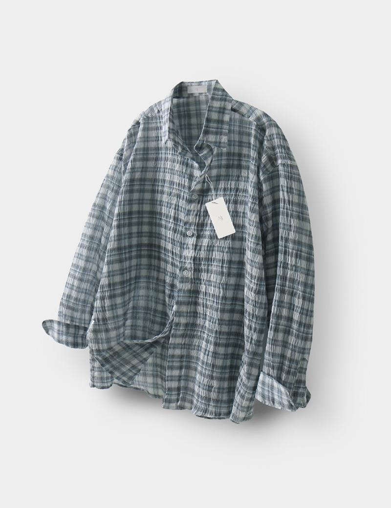 [MIS] 써머 링클 오션 체크남방