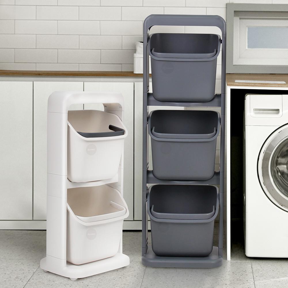 도트 빨래바구니 건조대 1단 2단 3단 트롤리 세탁바구니