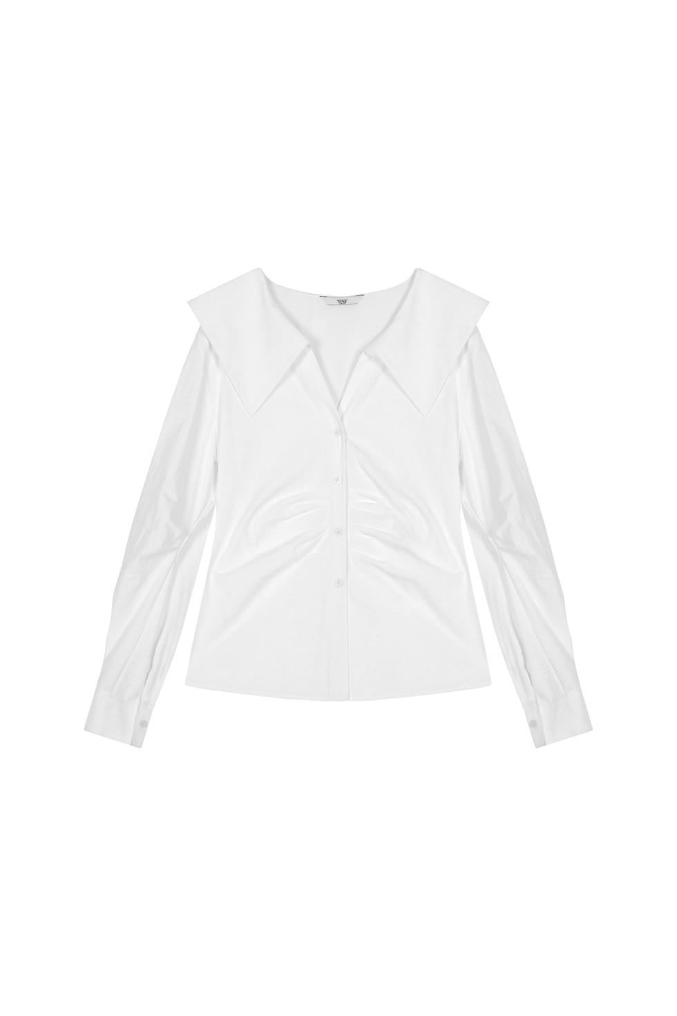 [예약배송] WRINKLE COTTON BLOUSE - WHITE