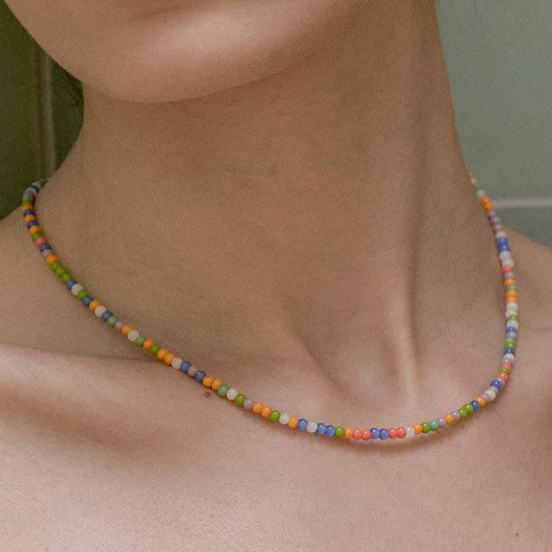 Warm_Tone Beads Necklace