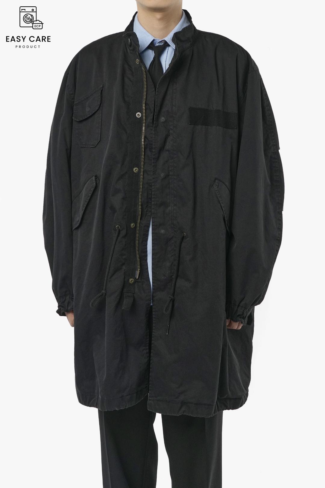 DUSTY BLACK M-65 FISHTAIL LAND PARKA (ECP GARMENT PROCESS)
