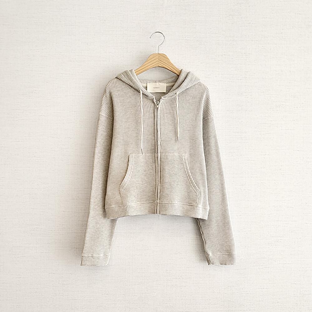 (당일발송) HAUS 하우스 와플 크롭 후드 집업 버터 오트밀 네이비