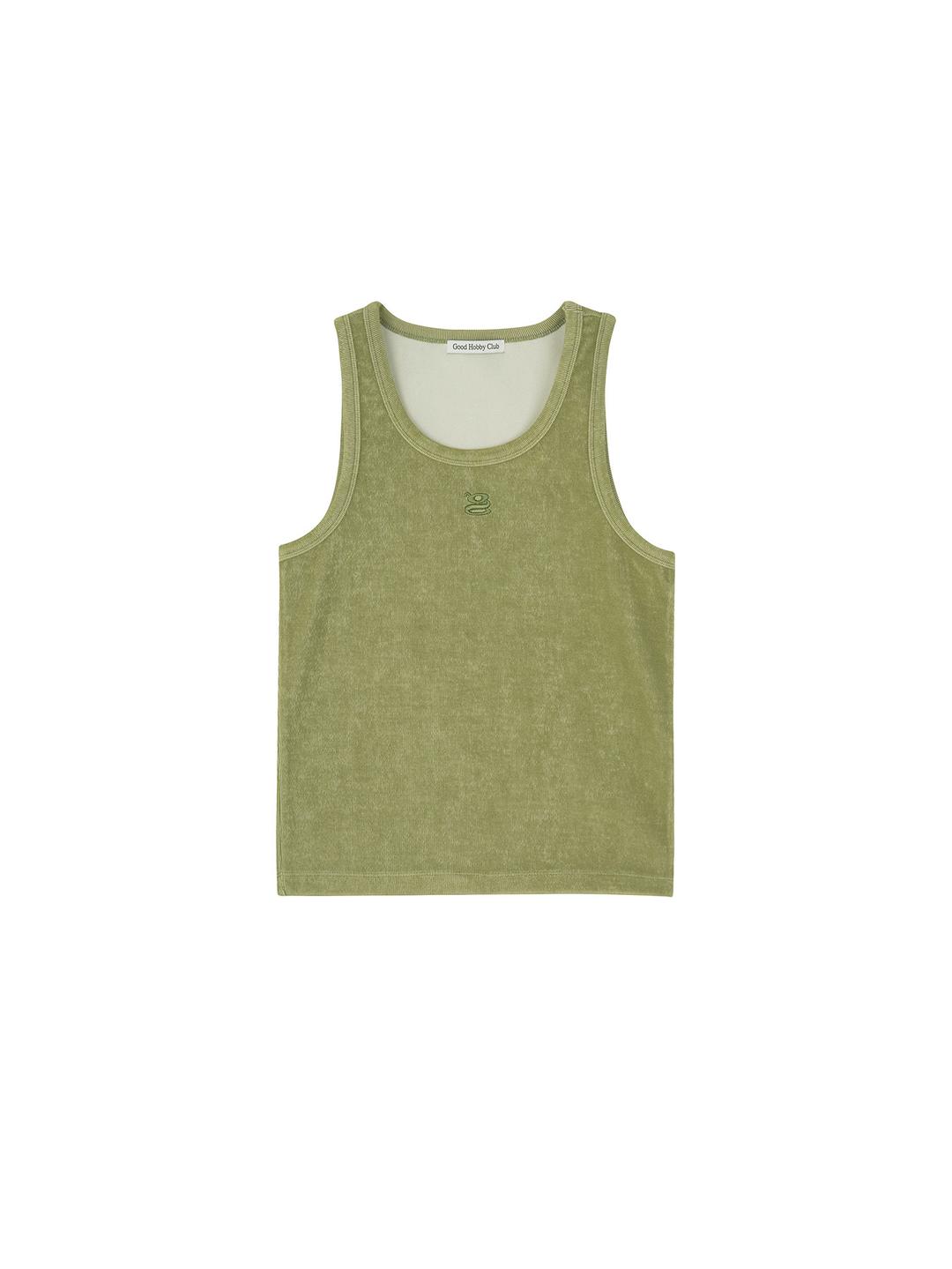 LAYERED SLEEVELESS_OLIVE GREEN