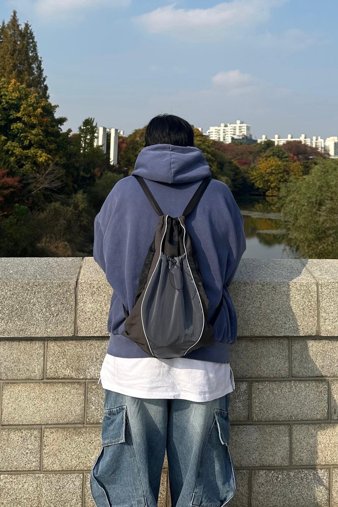 Piping nylon gym sack (2C)