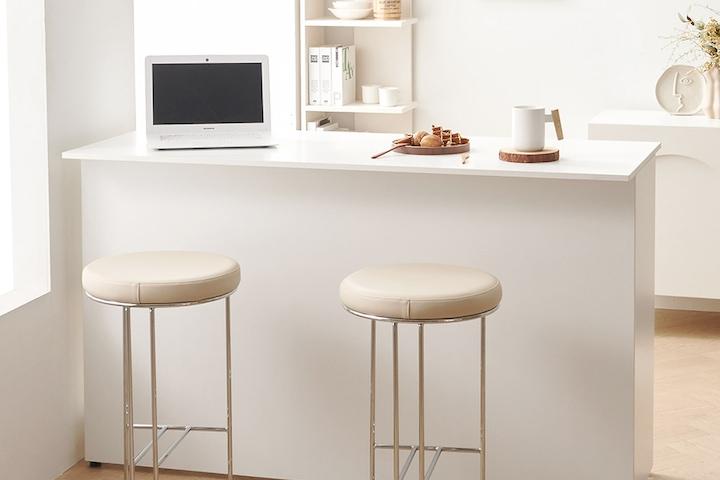 플레인 베이직 1600 E0등급 슬림 아일랜드 테이블 수납홈바