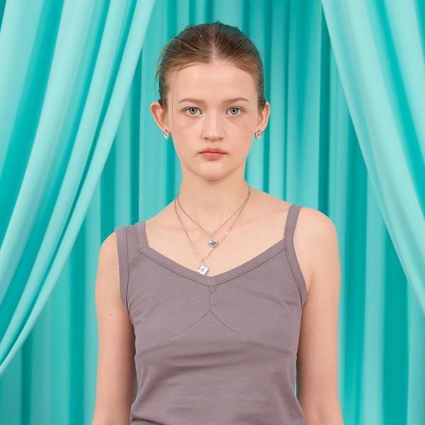 ONE EDGE SLEEVELESS / charcoal