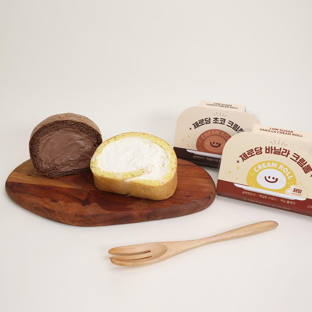 제로당 크림롤 100g x 4 [저당/글루텐프리/롤케이크]