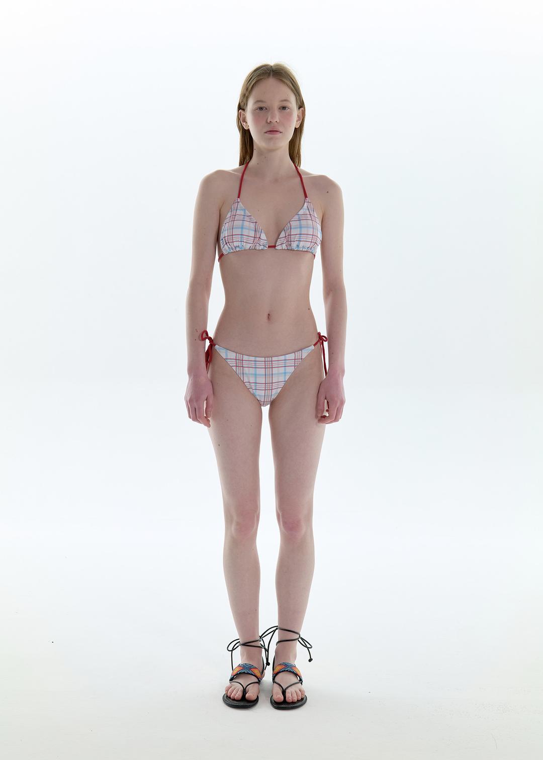 Plaid Check Triangle Bikini_Ivory [4/17 예약배송]