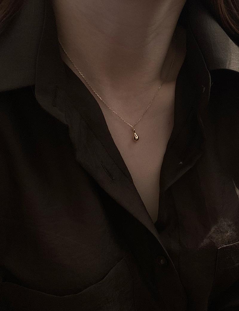 [knockin'] 14k water drop necklace