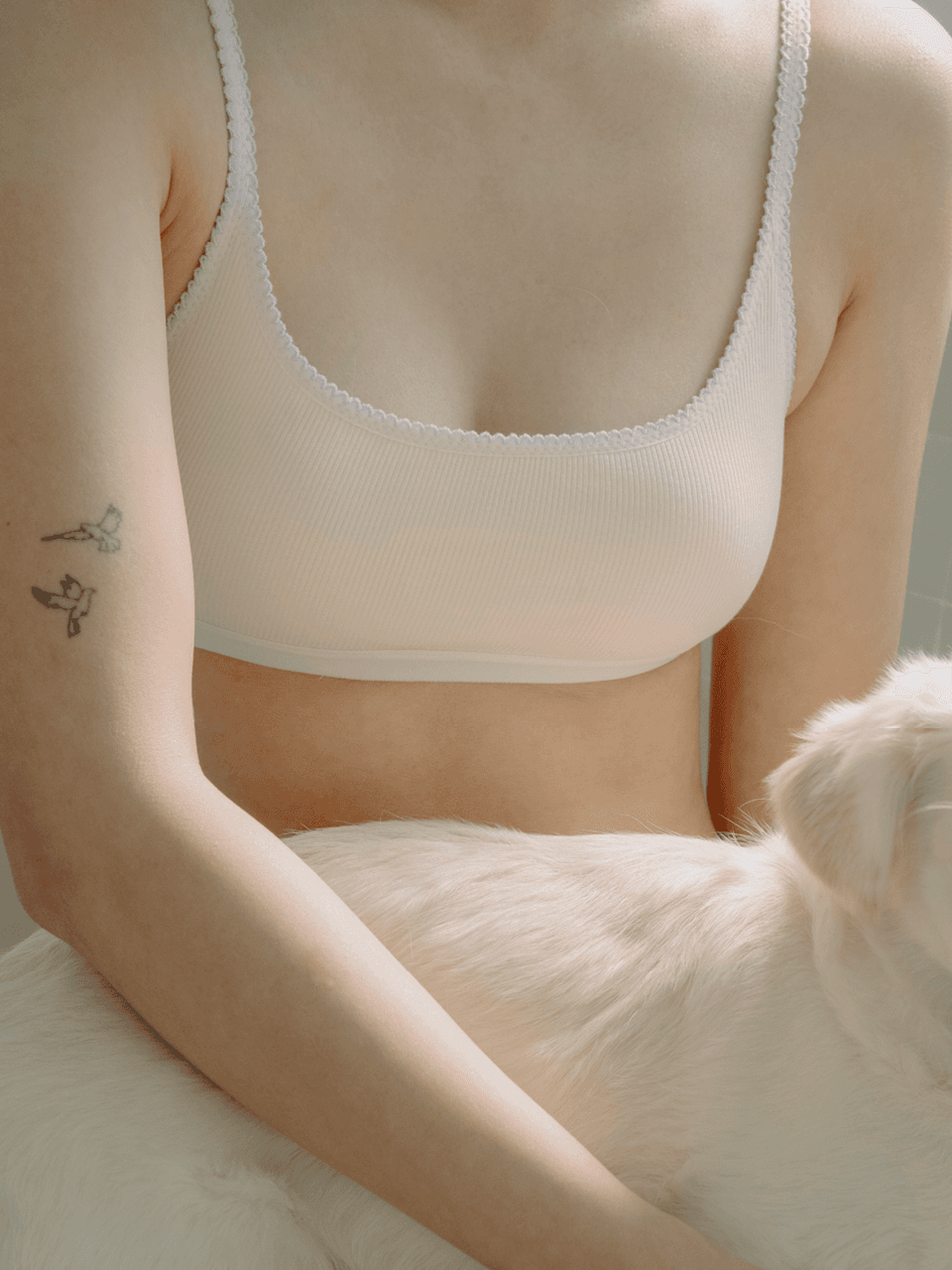 Square tencel bra in Lavender_스퀘어 텐셀 브라 라벤더