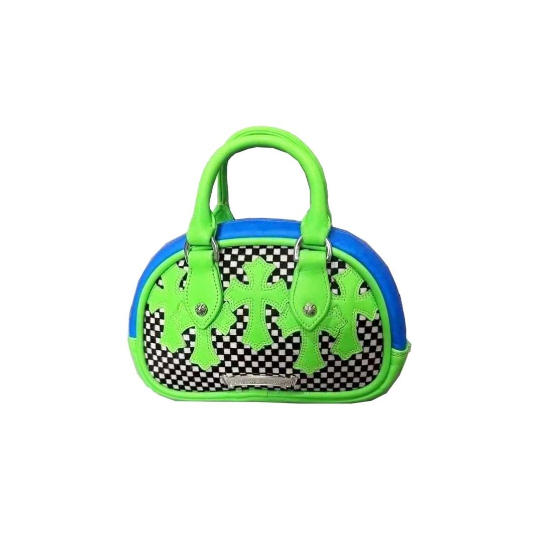 Chrome Hearts Paris Exclusive Checkered Mini Bowling Bag - OS / Green