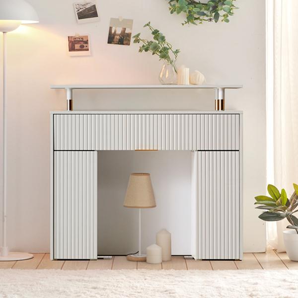 레브 벽난로 템바 1000 콘솔 사각 LED 장식장