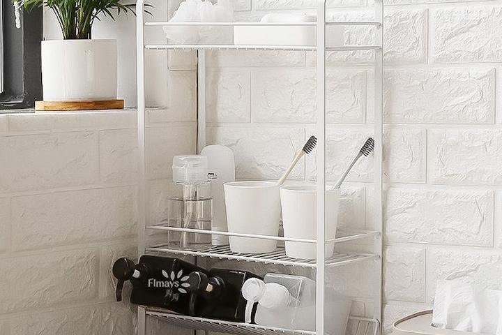벤더 욕실 선반 코너 수납장 욕실장 무타공 선반장 화장실 세면대 수납 정리 다용도 거치대