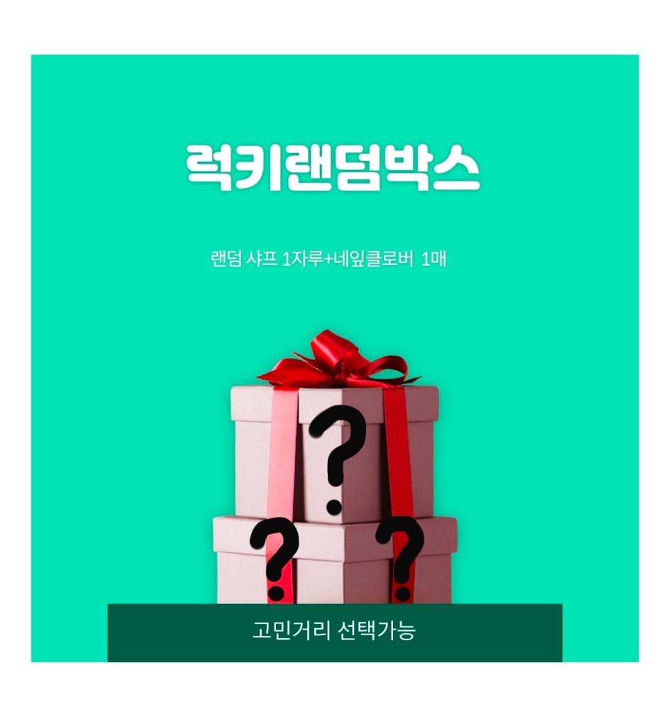 [럭키랜덤박스] 랜덤샤프 1자루(0.5MM)+행운의 네잎클로버 1매(생잎 건조 후 코팅)-[정화작업 완료 후 발송]