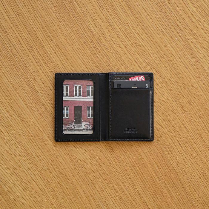 Slit Frame Card Holder / Vintage black