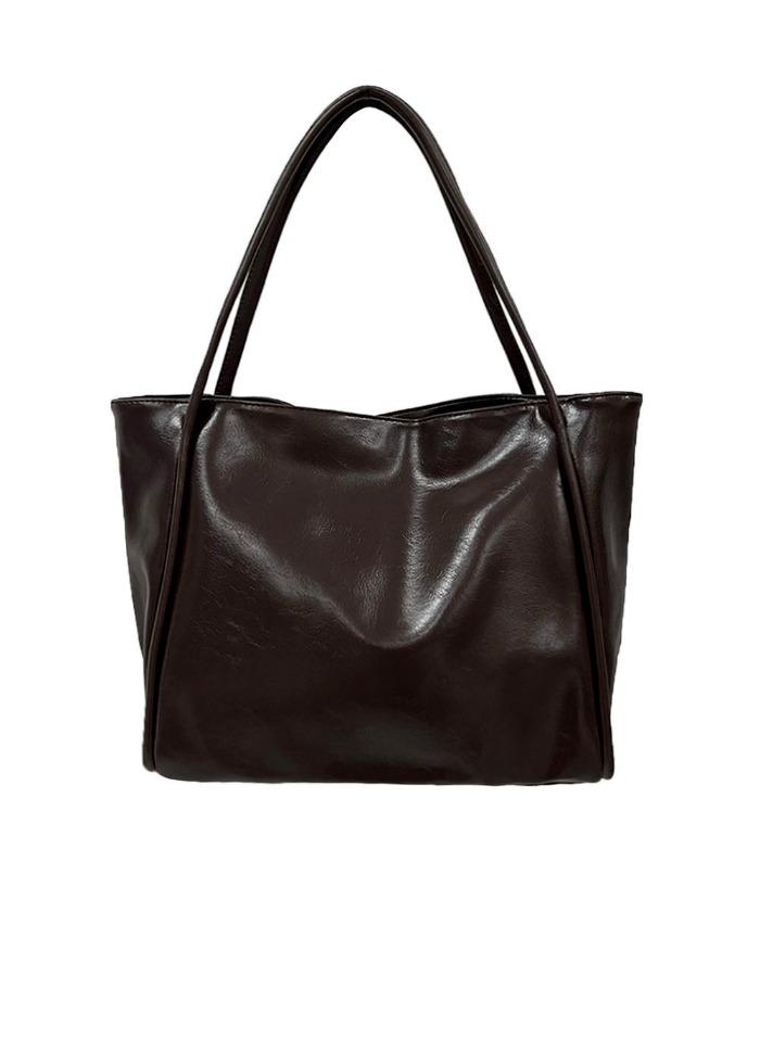 NO.103 BROWN ENAMEL SHOULDER BAG