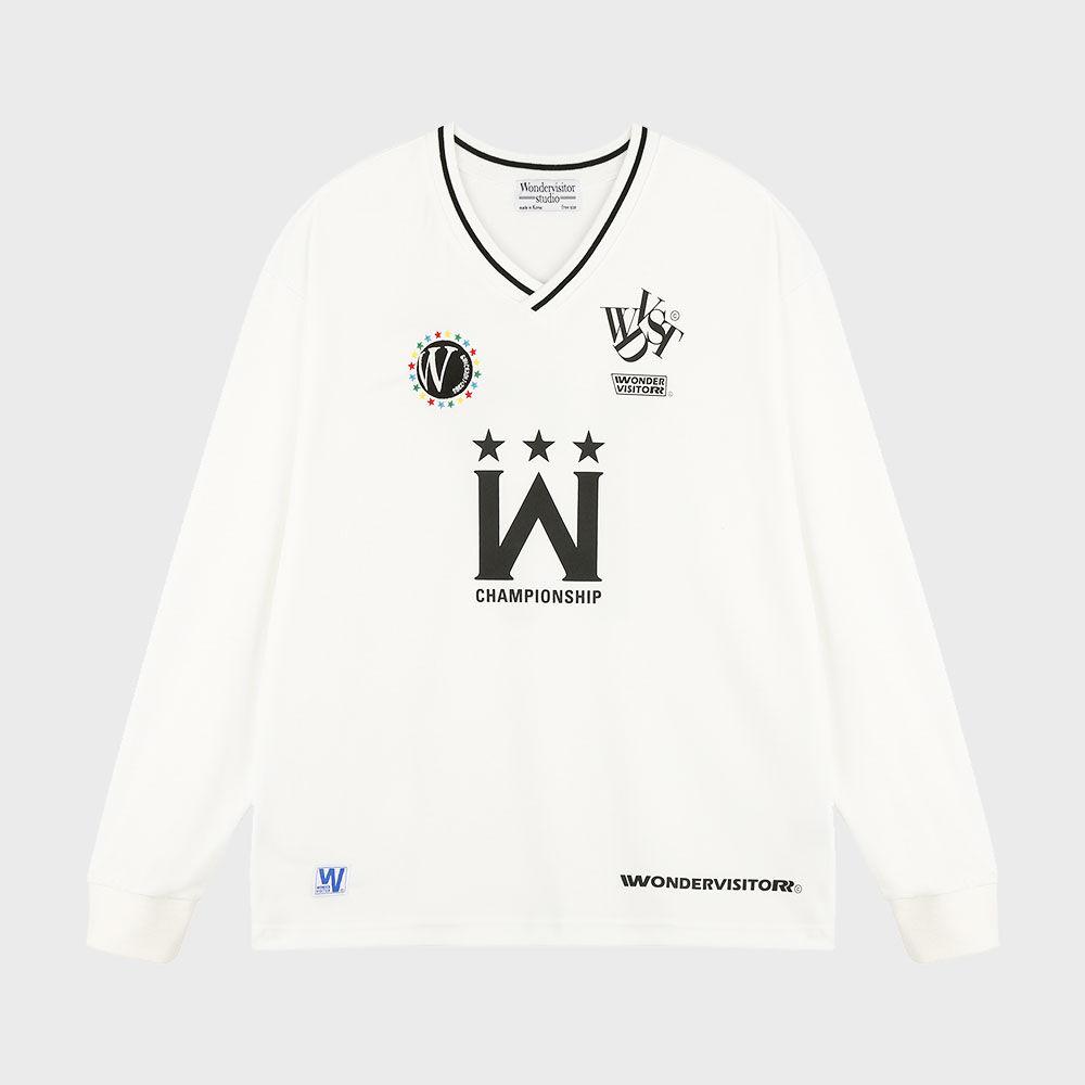 Sporty Jersey Long sleeve [White]