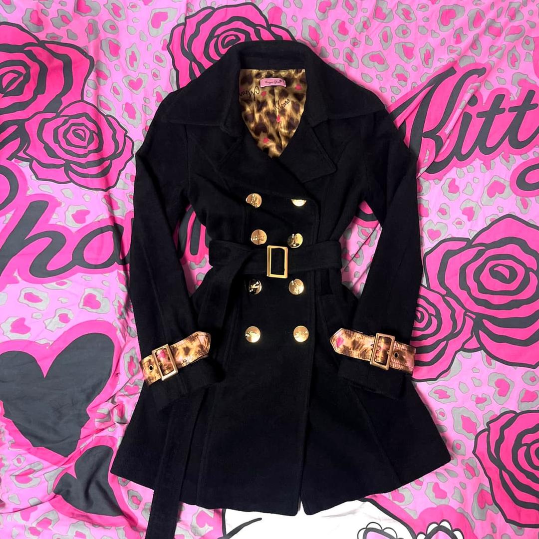 MA*RS마즈 금장 하트 레오파드 벨티드 코트 히메오네갸루 핀터대장y2k | 후루츠패밀리