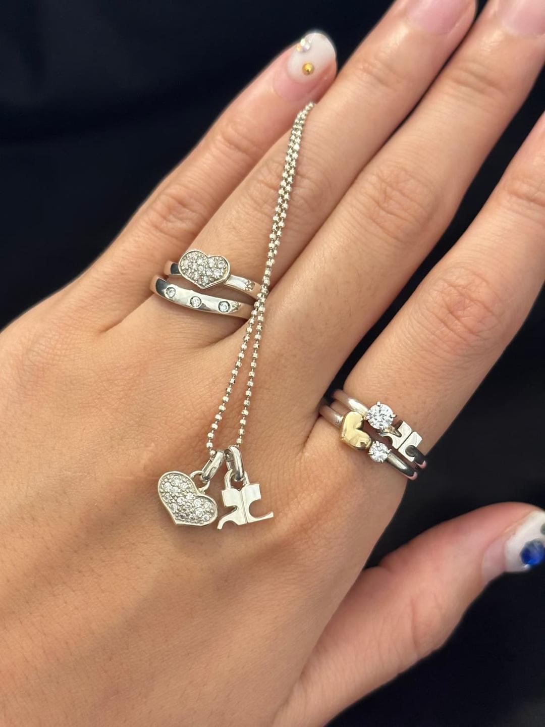 Courreges 950silver 4 ring& ne