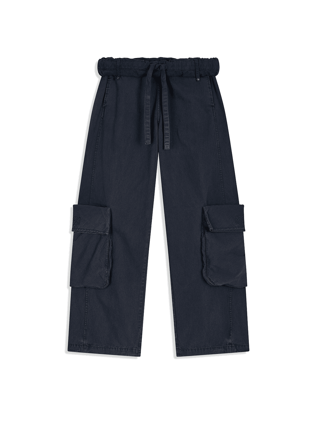WASHED ROLLED CARGO PANTS NAVY