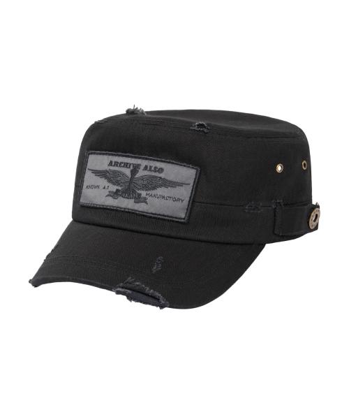 Damaged Military Cap (Black)
