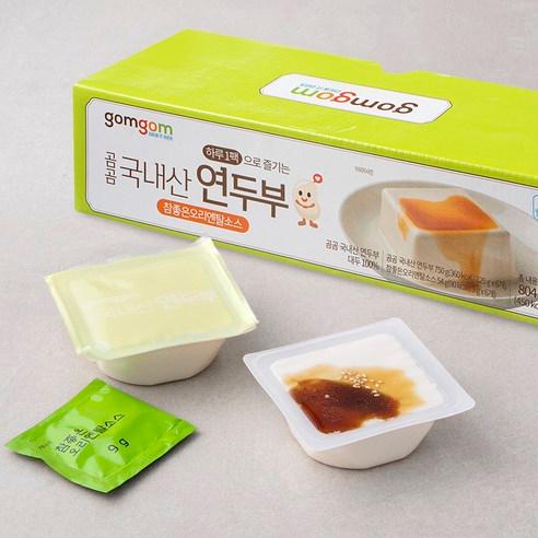 곰곰 하루1팩 국산콩 연두부+오리엔탈소스, 134g, 6개입 - 순두부/연두부 | 쿠팡