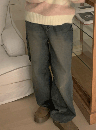 뮤티드 카고 데님팬츠 (1color)