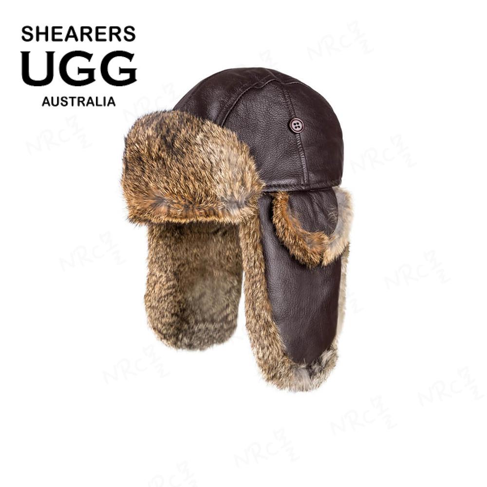 어그 토끼털 군밤모자 호주 가죽 비행사 보온 모자 남녀공용