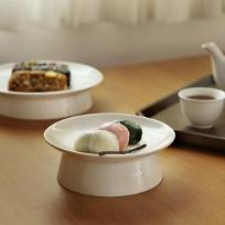 모루 도자기 소반굽 접시 6.5인치