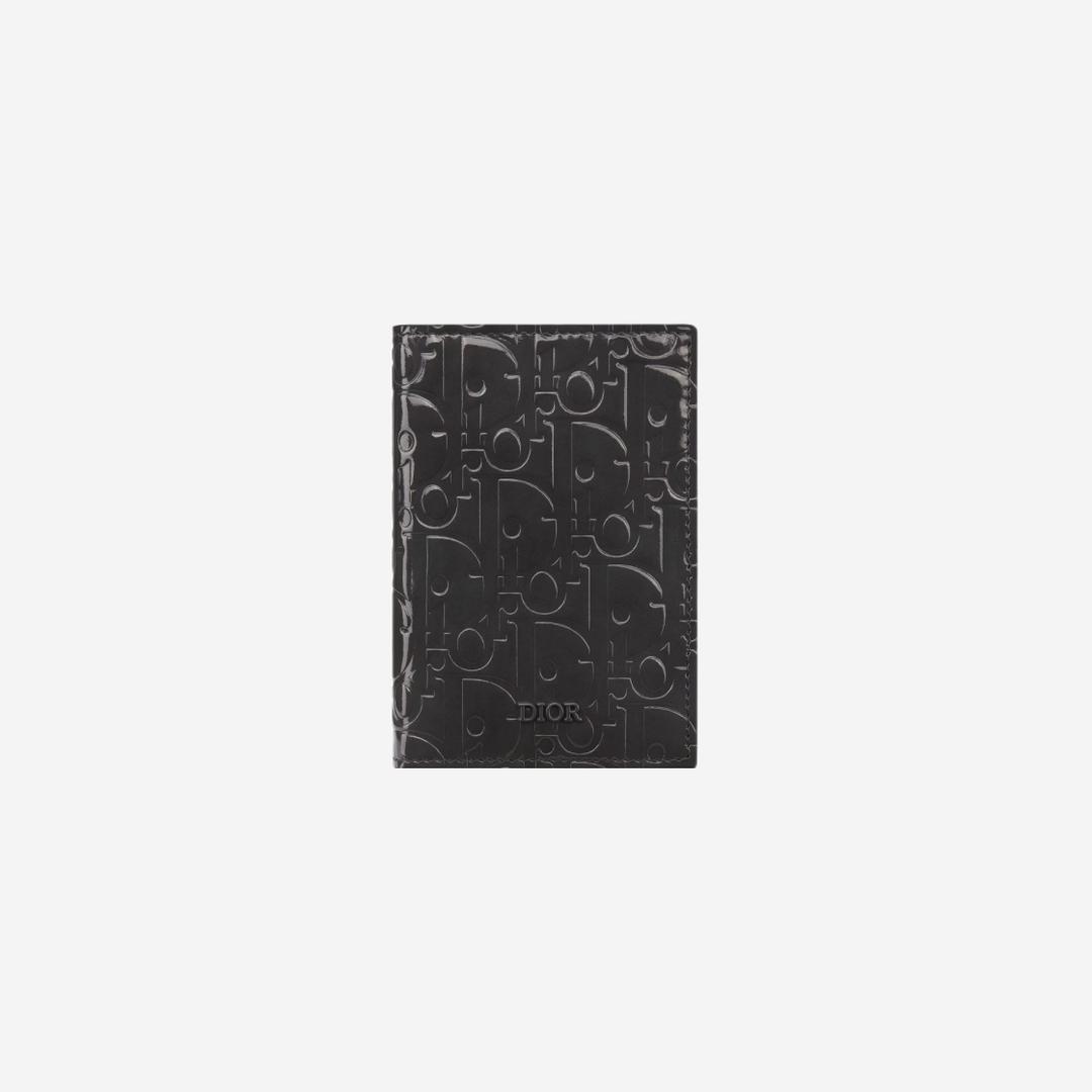 Dior Bi-Fold Card Holder Dior Oblique Gravity Leather Black