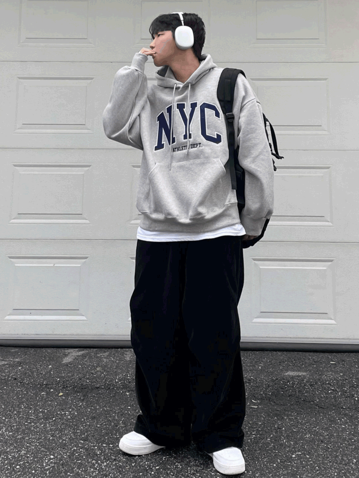 [주문폭주]NYC 레터링 루즈핏 후드티