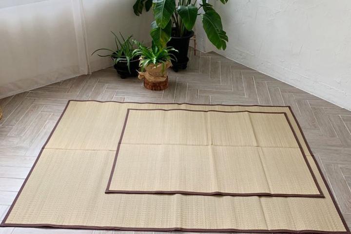 자연소재 여름 대자리 부드러운 무염토 러그 본초  (100x140/140x200cm)