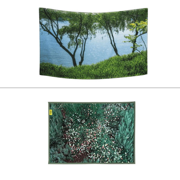 [2 set] fabic poster + foot mat