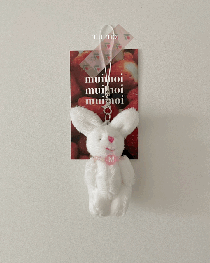 ✨자체제작/알파벳,고리선택✨ 무이 레빗 이니셜 목걸이 핸드폰 줄 스트랩 키링