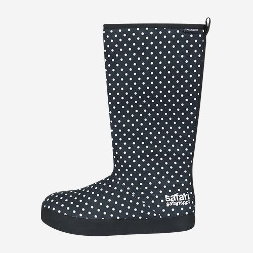 BASIC SAFARI DOTS RAIN BOOT (BLACK)