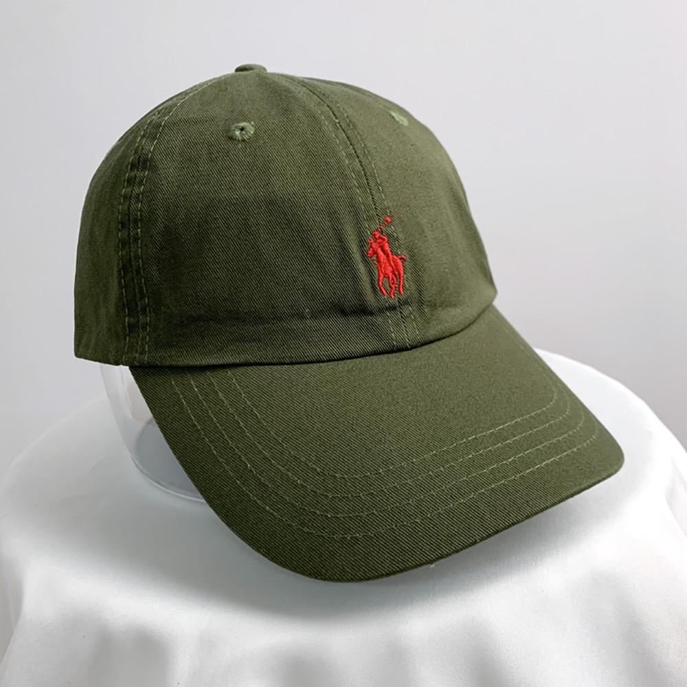 폴로 랄프로렌 코튼 치노 볼캡 스포츠캡 야구모자 카키 레드 포니 POLO