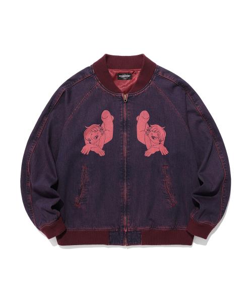NEW HEAVEN DENIM SOUVENIR JACKET_RED(NG2FSUJ201A)