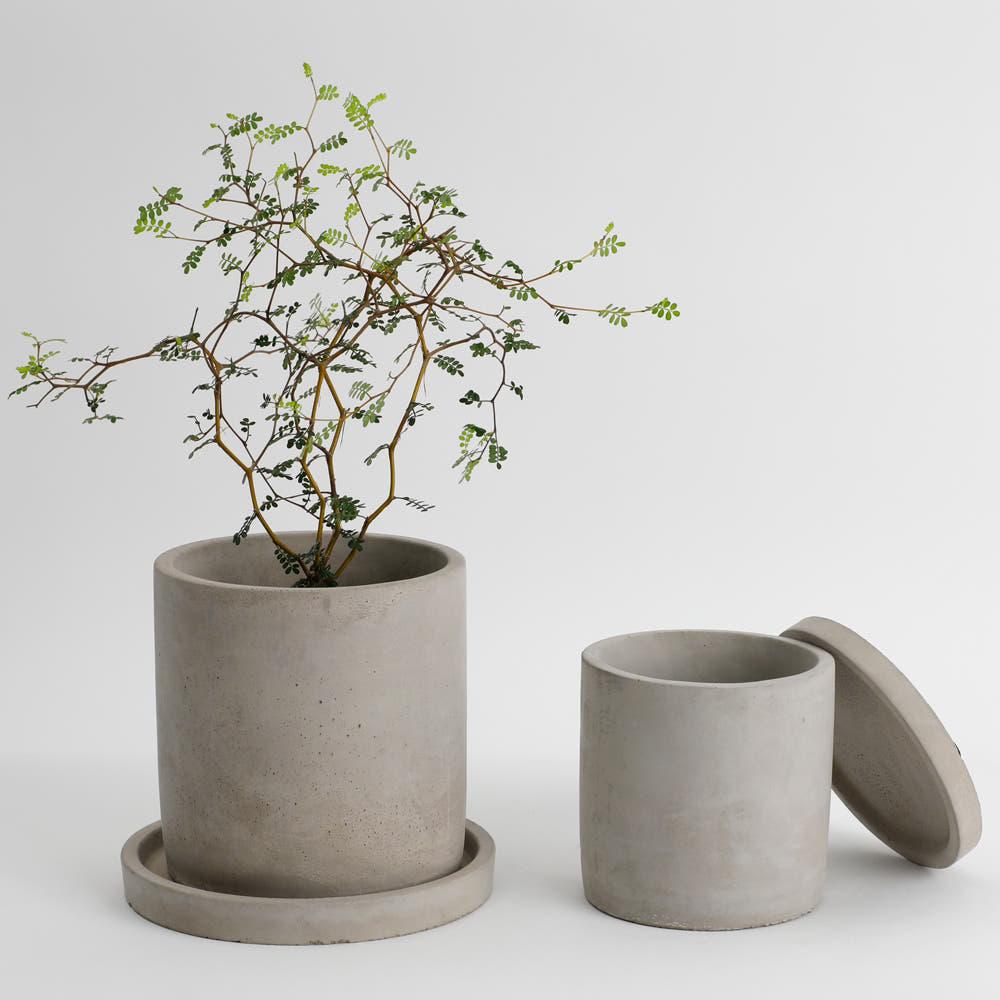 풀밭 인테리어 이태리 토분 시리즈 세라믹 도자기 화분 시멘트 CEM-01 8호