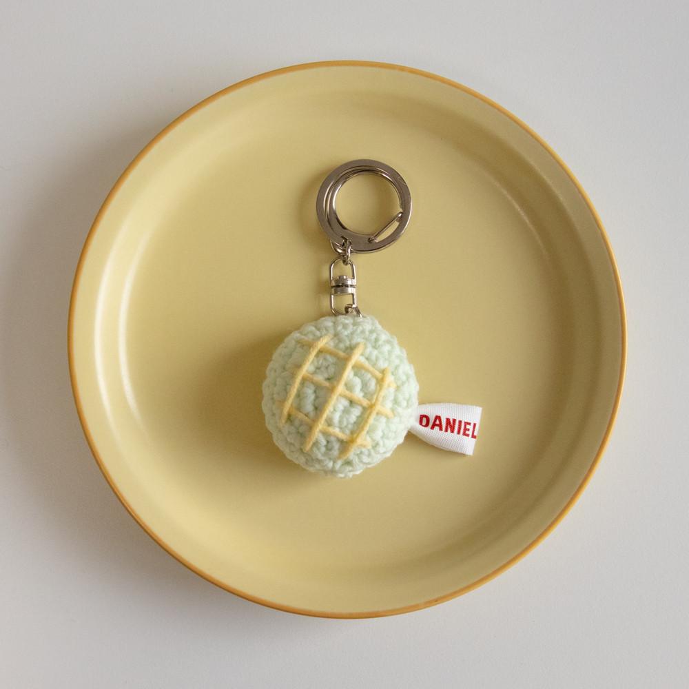 Handmade Melon Bread Keyring/ 핸드메이드 메론빵 열쇠고리