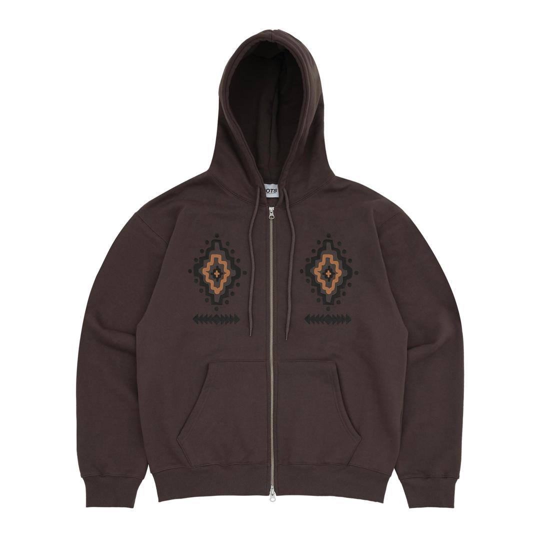 CHIMAYO HOOD ZIP UP (LIGHT BROWN)