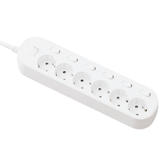 이지스 자동소화 개별절전 프리미엄 멀티탭 6구 화이트  3m, 1개