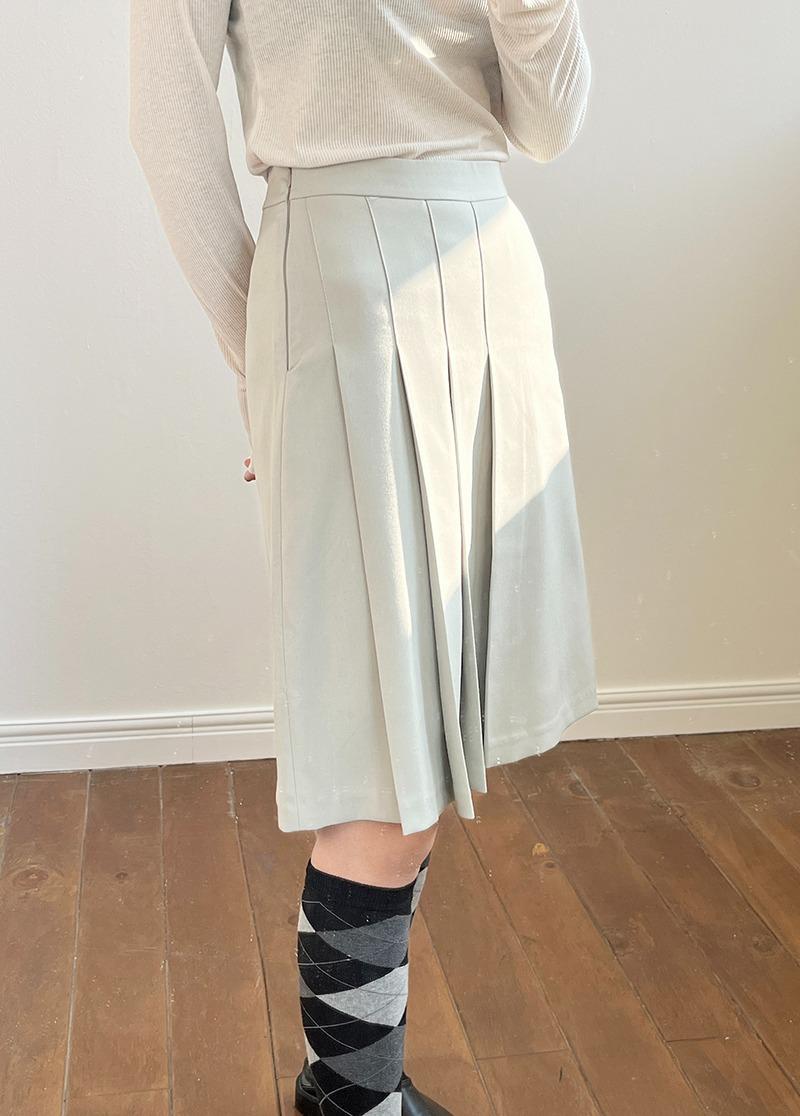 [skirt] 원 포켓 플리츠 스커트