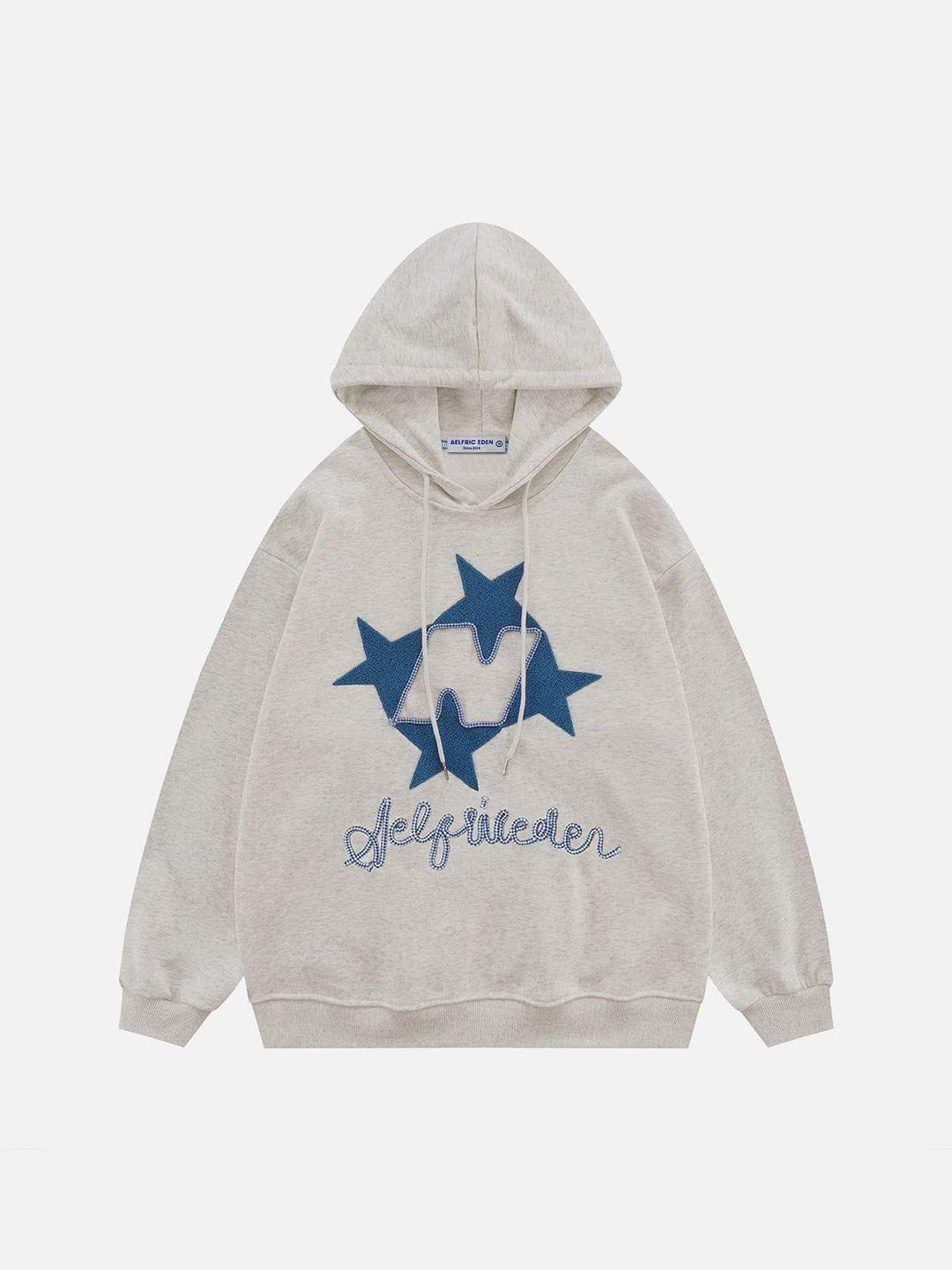 Aelfric Eden Stellaris Embroidered Hoodie[Recommended by @angeliabistrong ] - grey / XS