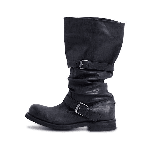 [9월 16일 예약배송]  Slouchy Long Boots "Washed Black\"